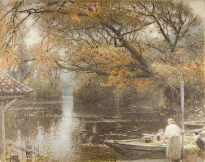 Podzimní záře od Albert Goodwin