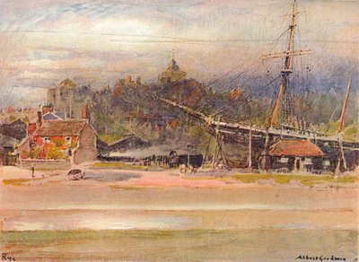 Loděnice Yard, Rye, 1910 od Albert Goodwin