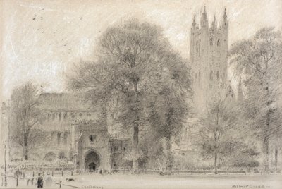 Canterbury (černá a bílá křída) od Albert Goodwin