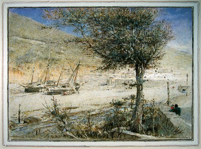 Combe Martin, Devon (akvarel na papíře) od Albert Goodwin