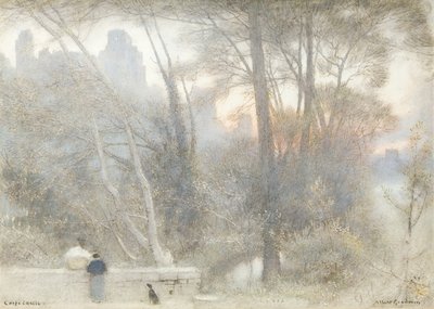 Hrad Corfe od Albert Goodwin