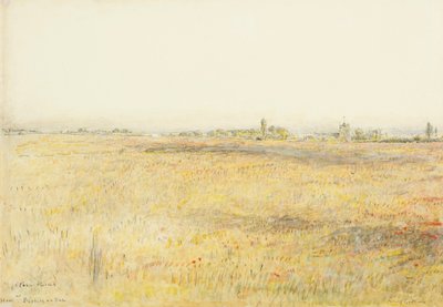 Kukuřičná pole, Hooe. Bexhill on Sea (akvarel s tuší) od Albert Goodwin