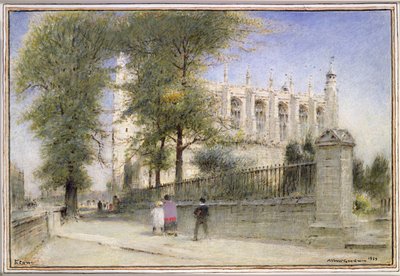 Eton College, Windsor, 1923 (wc a kvaš) od Albert Goodwin