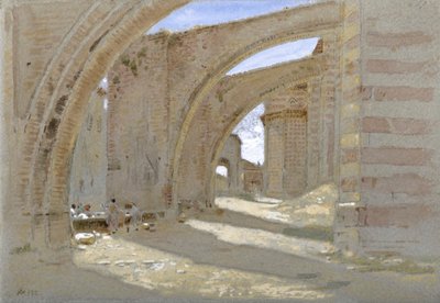 Létající sloupy v Asissi od Albert Goodwin