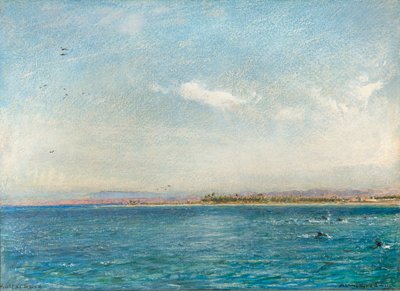 Suezský záliv (akvarel s tělovou barvou) od Albert Goodwin