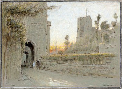 Lewes, Sussex (akvarel) od Albert Goodwin