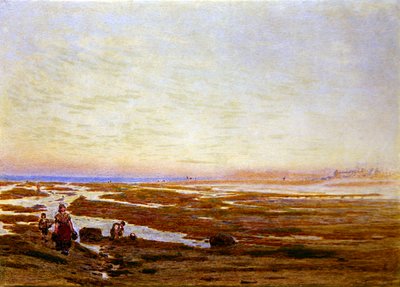 Odliv na jižním pobřeží poblíž Brightonu od Albert Goodwin