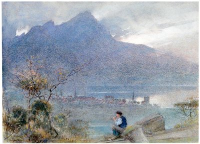 Stansstad a Pilatus, Švýcarsko, c1865-1932. od Albert Goodwin