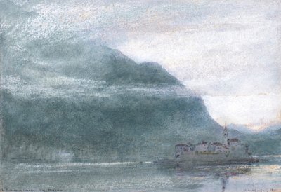 Rybářský ostrov. Jezero Maggiore od Albert Goodwin