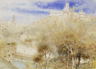 Fonte Branda, Siena, 1905 od Albert Goodwin