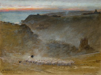 The Hills Over Hastings, 1906 od Albert Goodwin