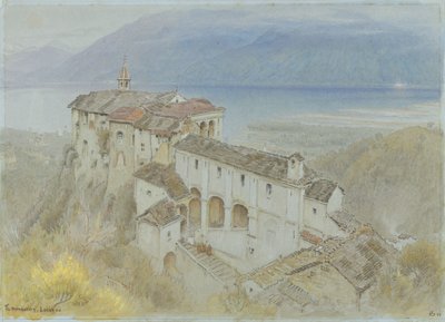 Klášter, Locarno od Albert Goodwin
