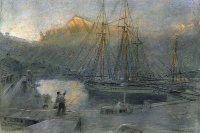 Přístav Sollo, Mallorca, od Albert Goodwin