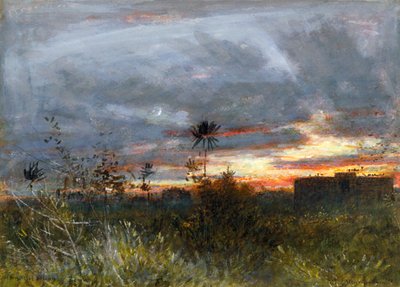„Věže ticha, Bombaj“, 1909 od Albert Goodwin