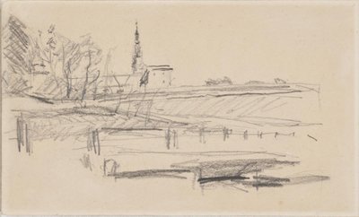 Kronborg při pohledu od západu od Albert Gottschalk