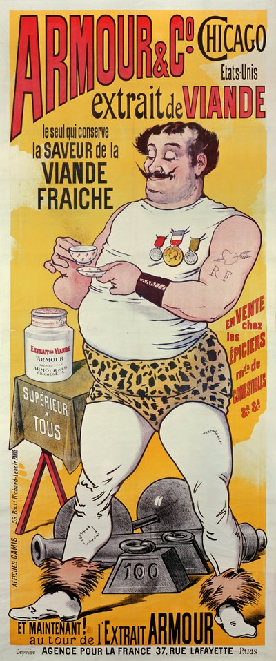 Armour and Co, Chicago (plakát) od Albert Guillaume