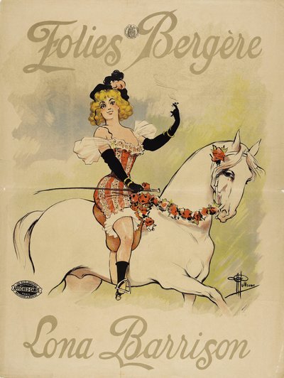 Folies Bergeres. Lona Barrison, c. 1895. od Albert Guillaume