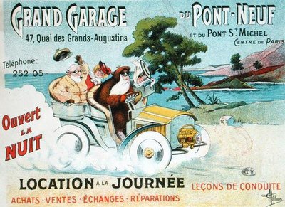 Reklamní plakát „Le Grand Garage du Pont-Neuf“ od Albert Guillaume