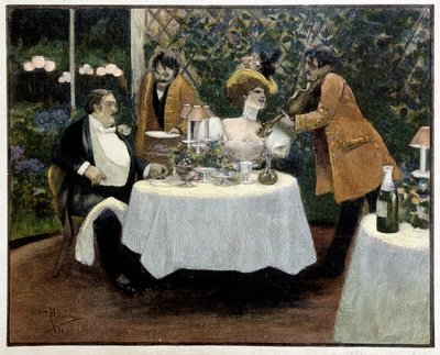 Restaurace, kresba Guillaume od Albert Guillaume