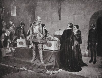 Vévoda Karel uráží mrtvolu svého nepřítele Fleminga (litografie) od Albert Gustaf Aristides (after) Edelfelt