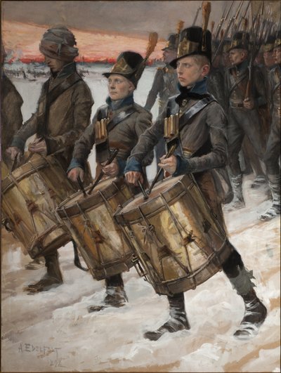 Pochod Pori Regiment Mars of Pori, 1892 od Albert Gustaf Aristides Edelfelt