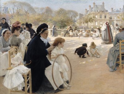 Lucemburské zahrady, Paříž od Albert Gustaf Aristides Edelfelt