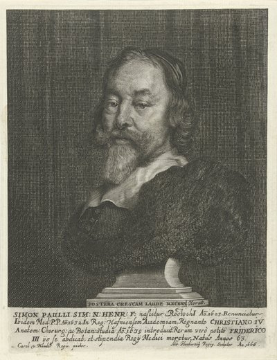 Buste van Simon Paulli od Albert Haelwegh
