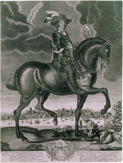 Jezdecký portrét Olivera Cromwella, c1655 od Albert Haelwegh