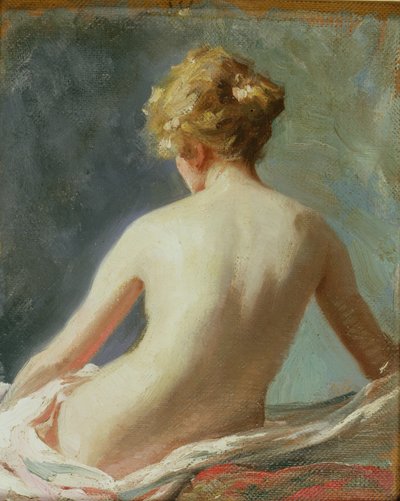 Ženský akt (olej na palubě) od Albert Henry Collings