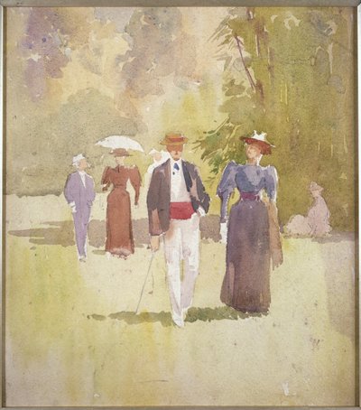 Procházka v parku od Albert Henry Fullwood