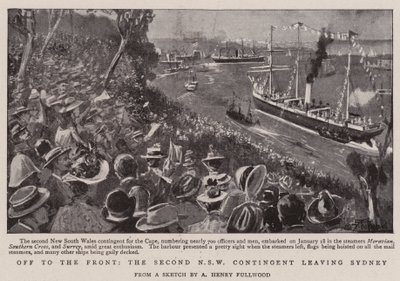 Na frontě, druhý NSW kontingent opouštějící Sydney od Albert Henry Fullwood