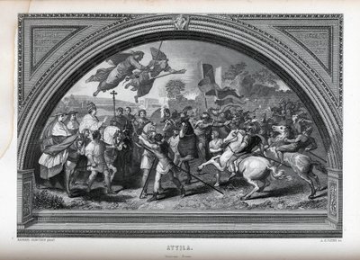 Attila po Raphaelovi, 1882 od Albert Henry Payne