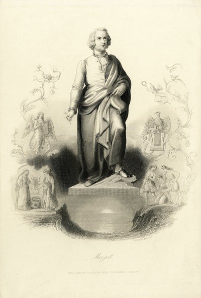 Mozartův pomník na Mozartplatz, 1842. od Albert Henry Payne