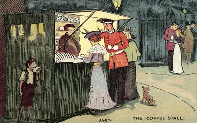 The Coffee Stall, Londýn od Albert Jnr. Ludovici