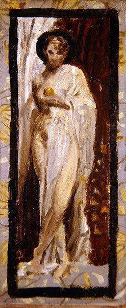 Zahalený akt / Studie, kolem roku 1867 (olej na panelu) od Albert Joseph Moore