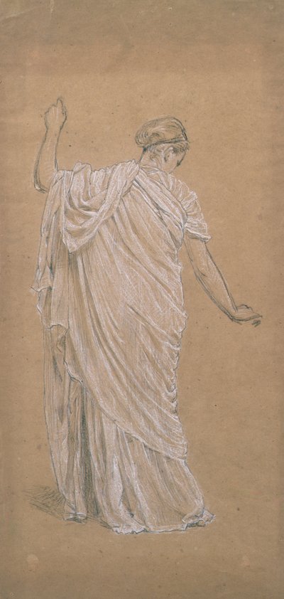 Studie pro zahradu (křída na tónovaném papíře) od Albert Joseph Moore