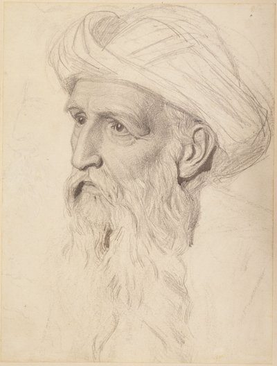Studie pro hlavu Eliáše, 1860-61 od Albert Joseph Moore