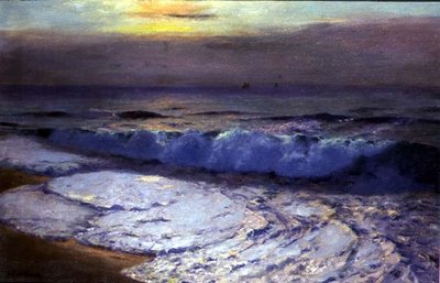 The Breaking Wave, Dusk (olej na plátně) od Albert Julius Olsson