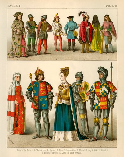 Anglický kostým 1450-1500 od Albert Kretschmer