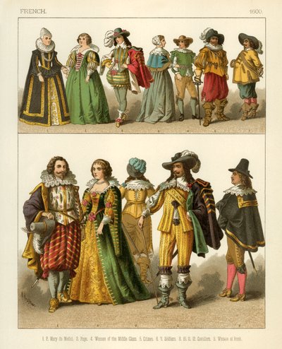 Francouzské kostýmy 1600 od Albert Kretschmer