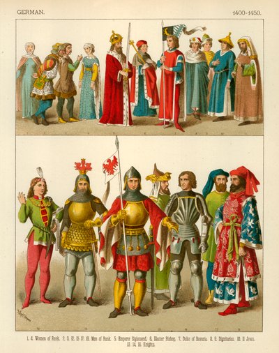 Německý kroj 1400-1450 od Albert Kretschmer