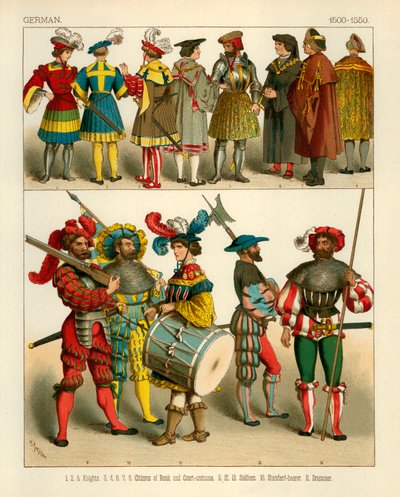 Německý kostým 1500-1550 od Albert Kretschmer