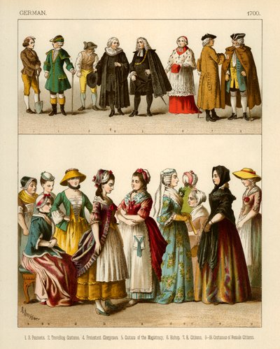 Německé kostýmy 1700 od Albert Kretschmer