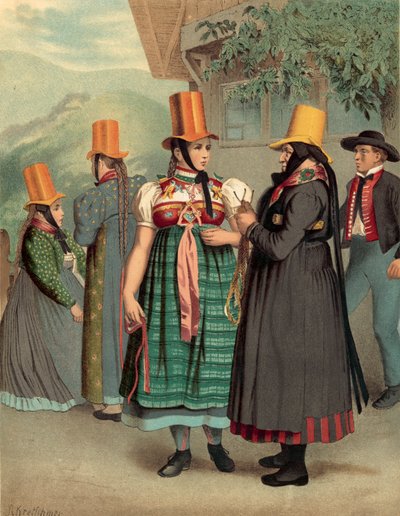 Německý kostým, Baden Prechthhal od Albert Kretschmer