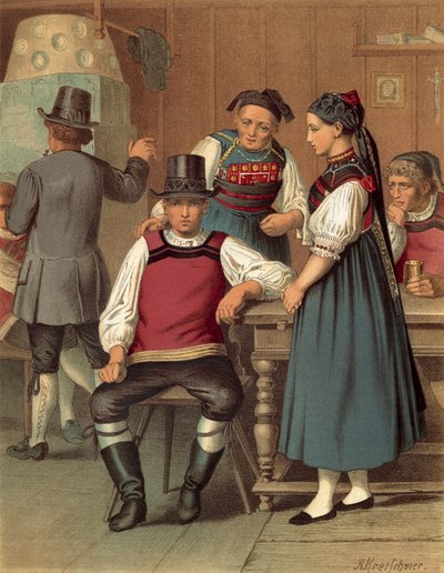 Německý kroj, Baden, Rickesbach od Albert Kretschmer