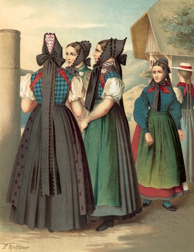 Německý kroj, Baden, Simonswald-Waldkirch-Donaueschingen od Albert Kretschmer
