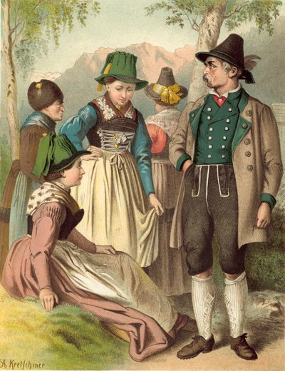 Německý kostým, Bayern Lachenau od Albert Kretschmer