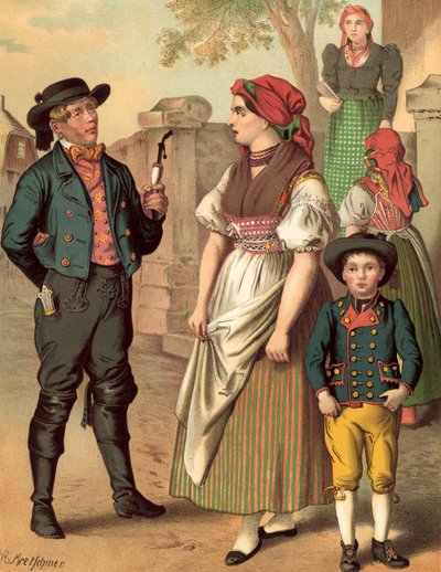Německý kroj, Bohmen, Hayd od Albert Kretschmer
