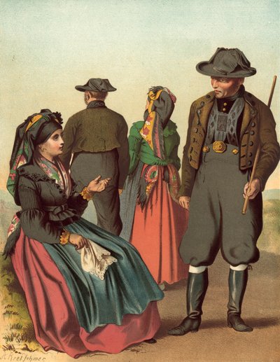 Německý kroj, Bohmen okres Eger od Albert Kretschmer
