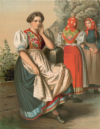 Německý kroj, Schlesien, Tzarnowany od Albert Kretschmer